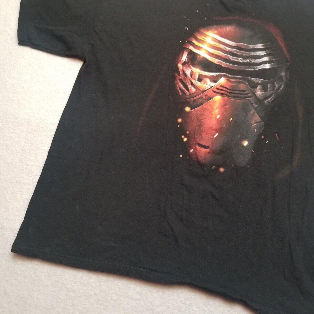 Star Wars: 'Kylo Ren's Mask' TFA 100% Cotton black T-Shirt Lucasfilm Ltd Sz 2XL - Picture 12 of 15
